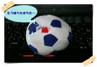 サッカーボール再度撃沈